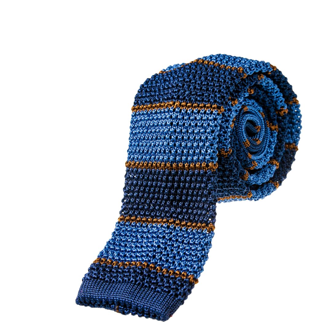 Cravatta uomo tricot riga larga