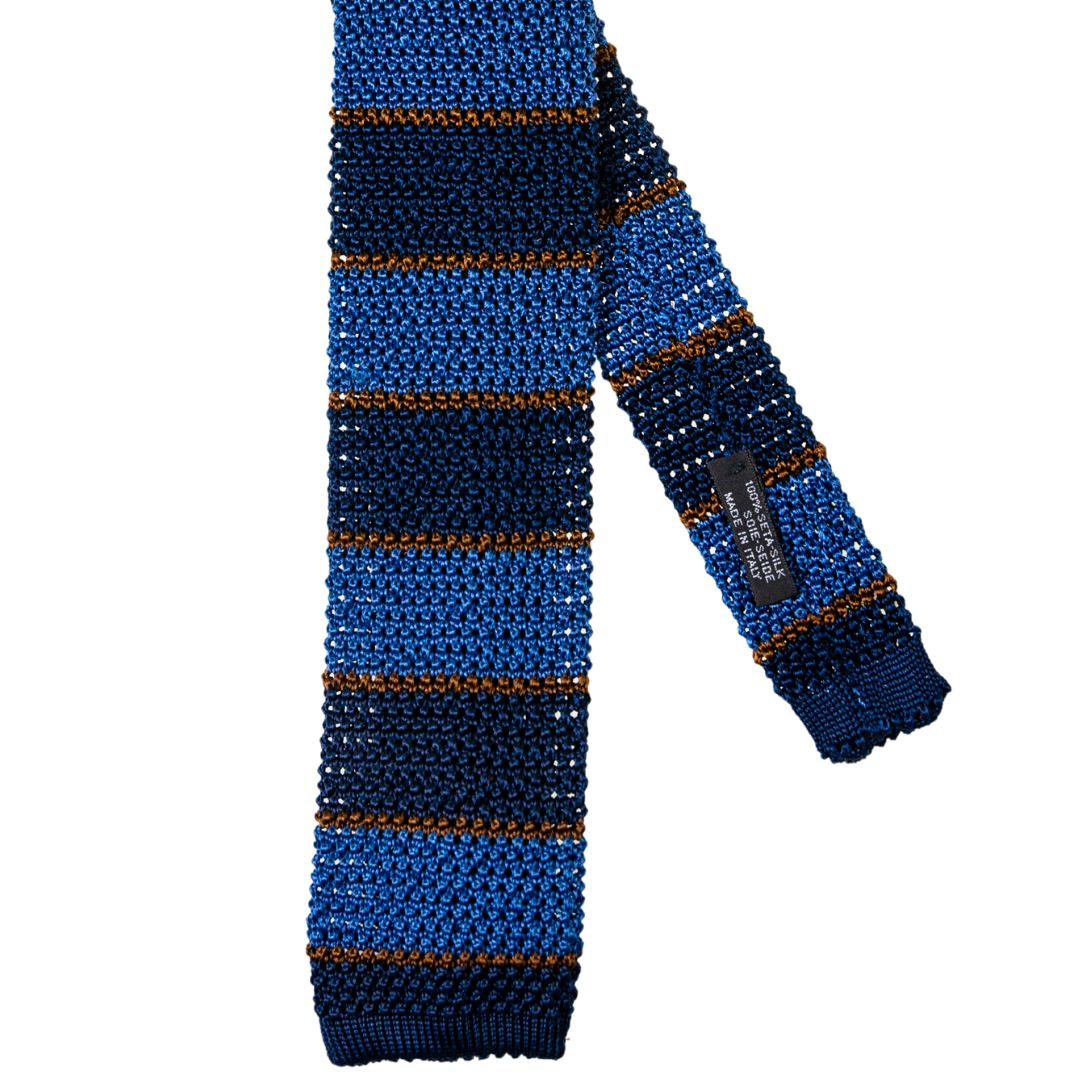 Cravatta uomo tricot riga larga