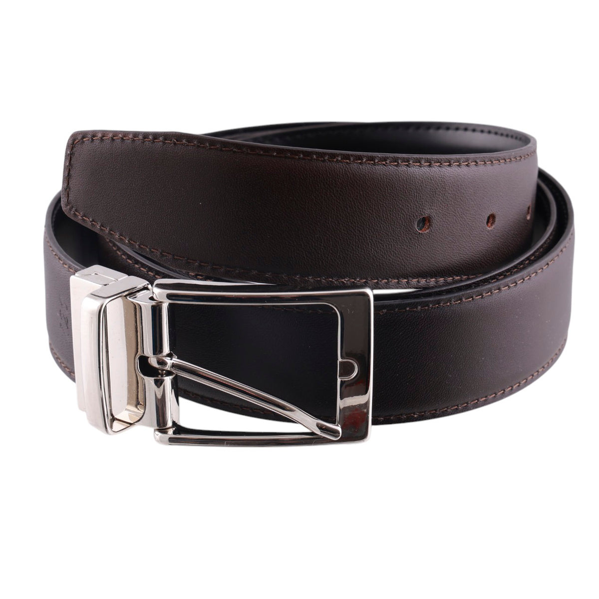 Cintura Artigianale Reversibile Uomo Double Face in Vera Pelle di Vitello