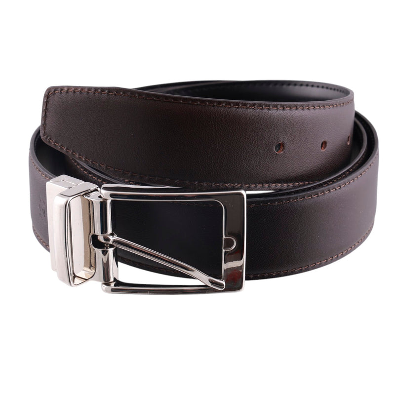 Cintura Artigianale Reversibile Uomo Double Face in Vera Pelle di Vitello