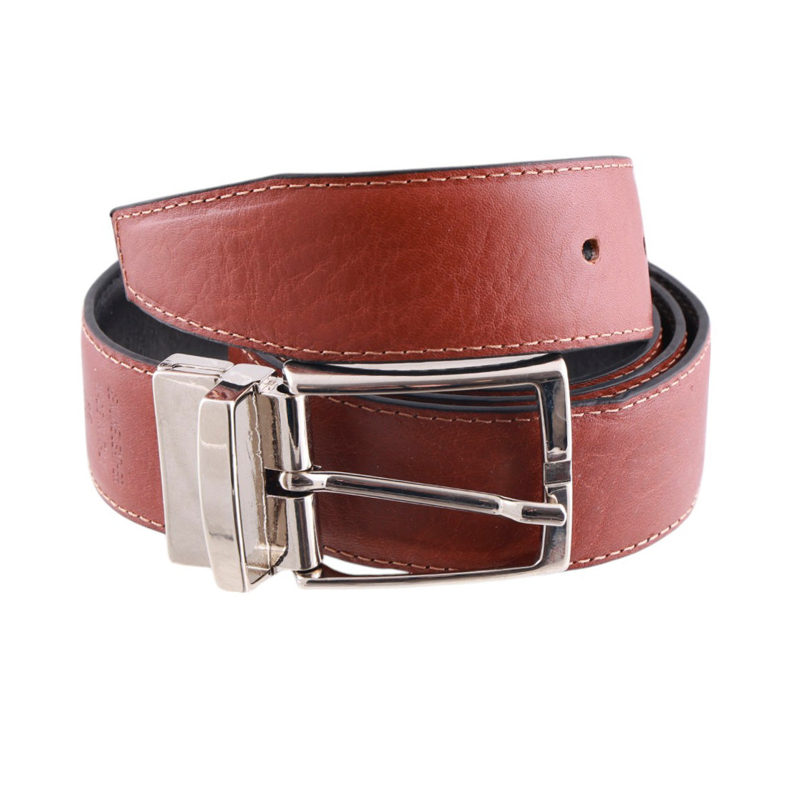 Cintura Artigianale Reversibile Uomo Double Face in Vera Pelle di Vitello