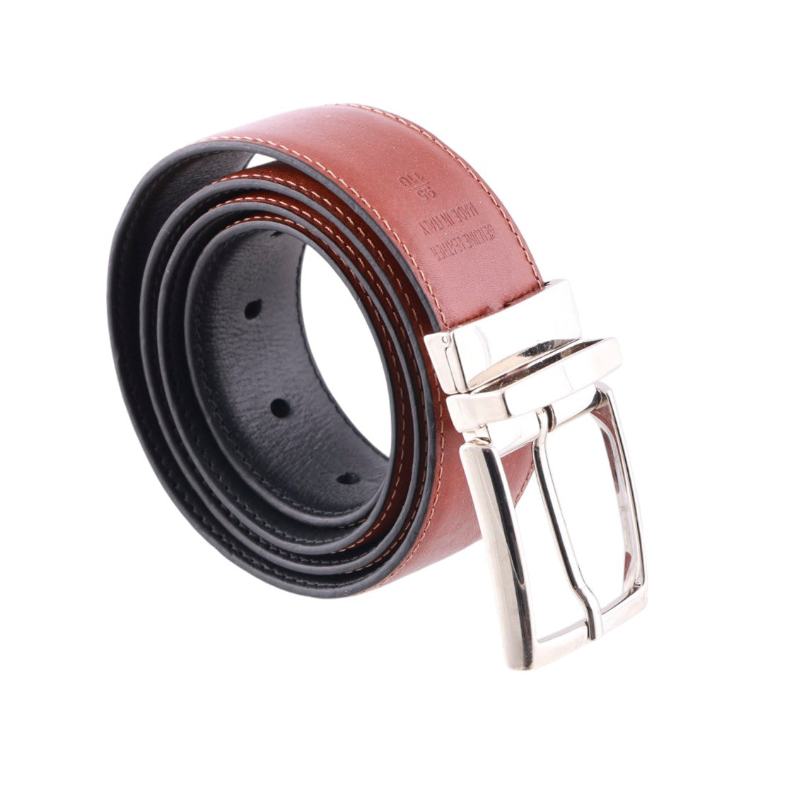 Cintura Artigianale Reversibile Uomo Double Face in Vera Pelle di Vitello