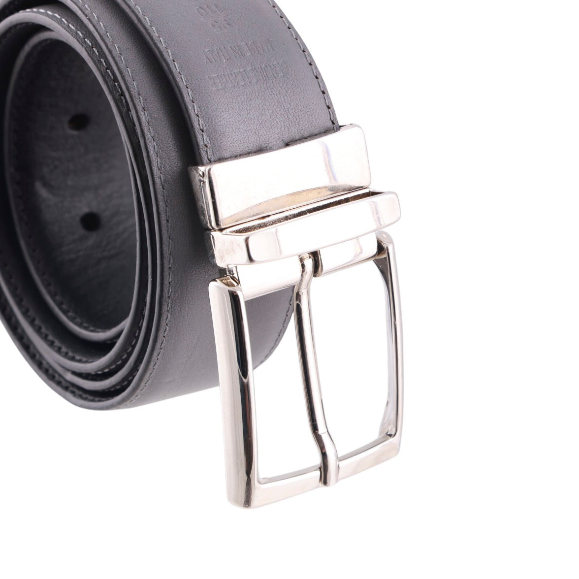 Cintura pelle duoble face rifinita a mano