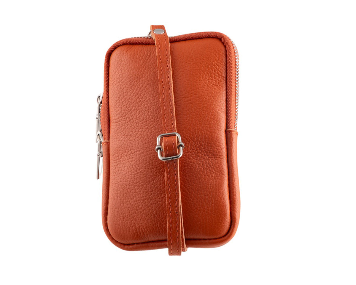 Borsa Portacellulare Donna a Tracolla in Pelle