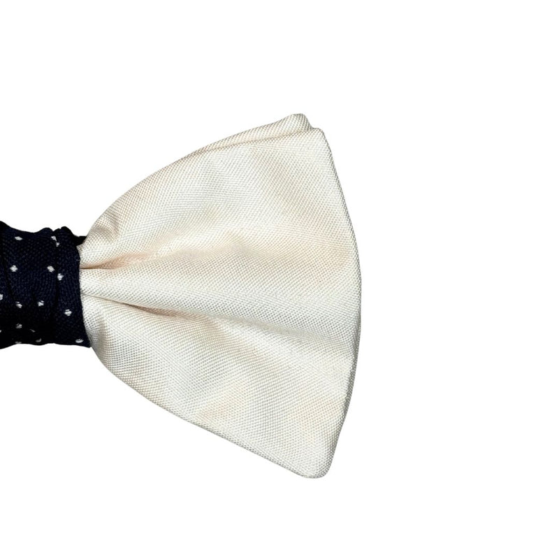 Papillon Cravattino in Seta con nodo a contrasto