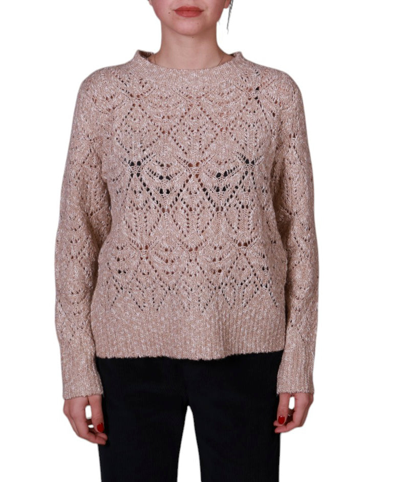 Maglia donna girocollo traforata