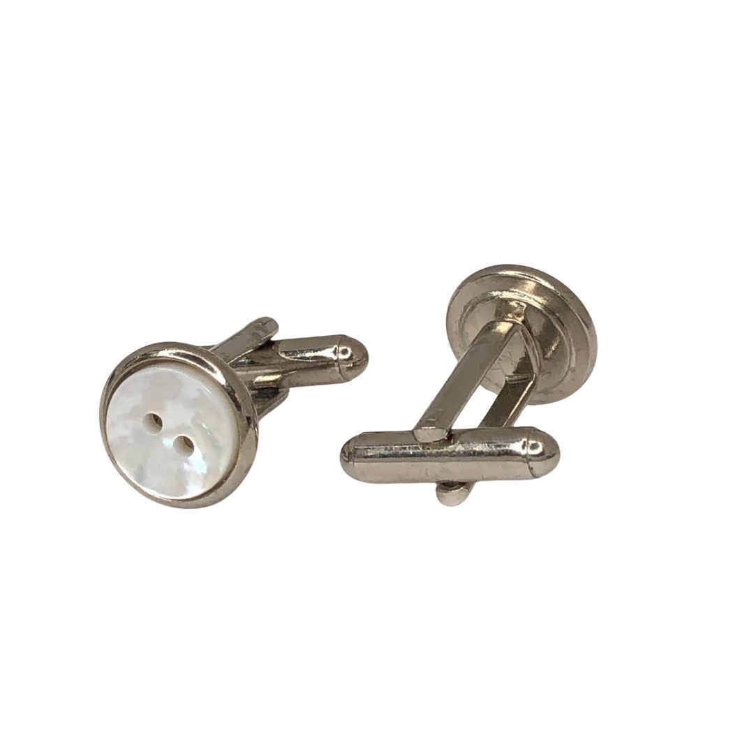 Gemelli a forma di Bottoncino in madreperla Paolo da Ponte Made in Italy
