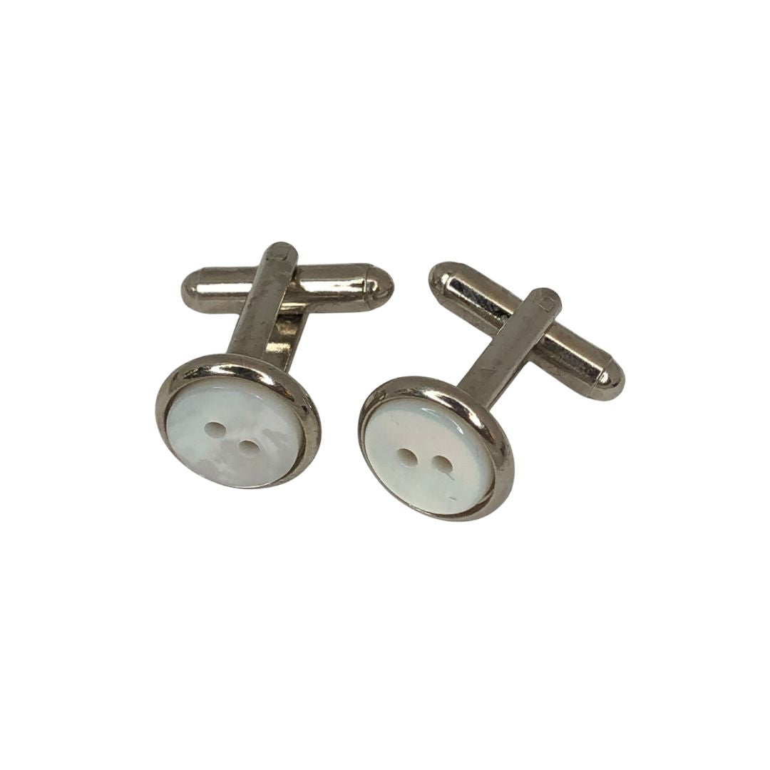 Gemelli a forma di Bottoncino in madreperla Paolo da Ponte Made in Italy