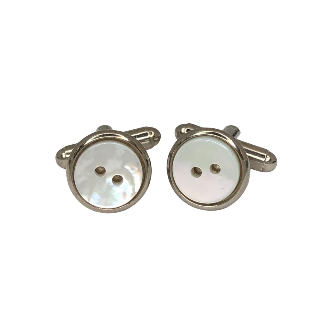 Gemelli a forma di Bottoncino in madreperla Paolo da Ponte Made in Italy