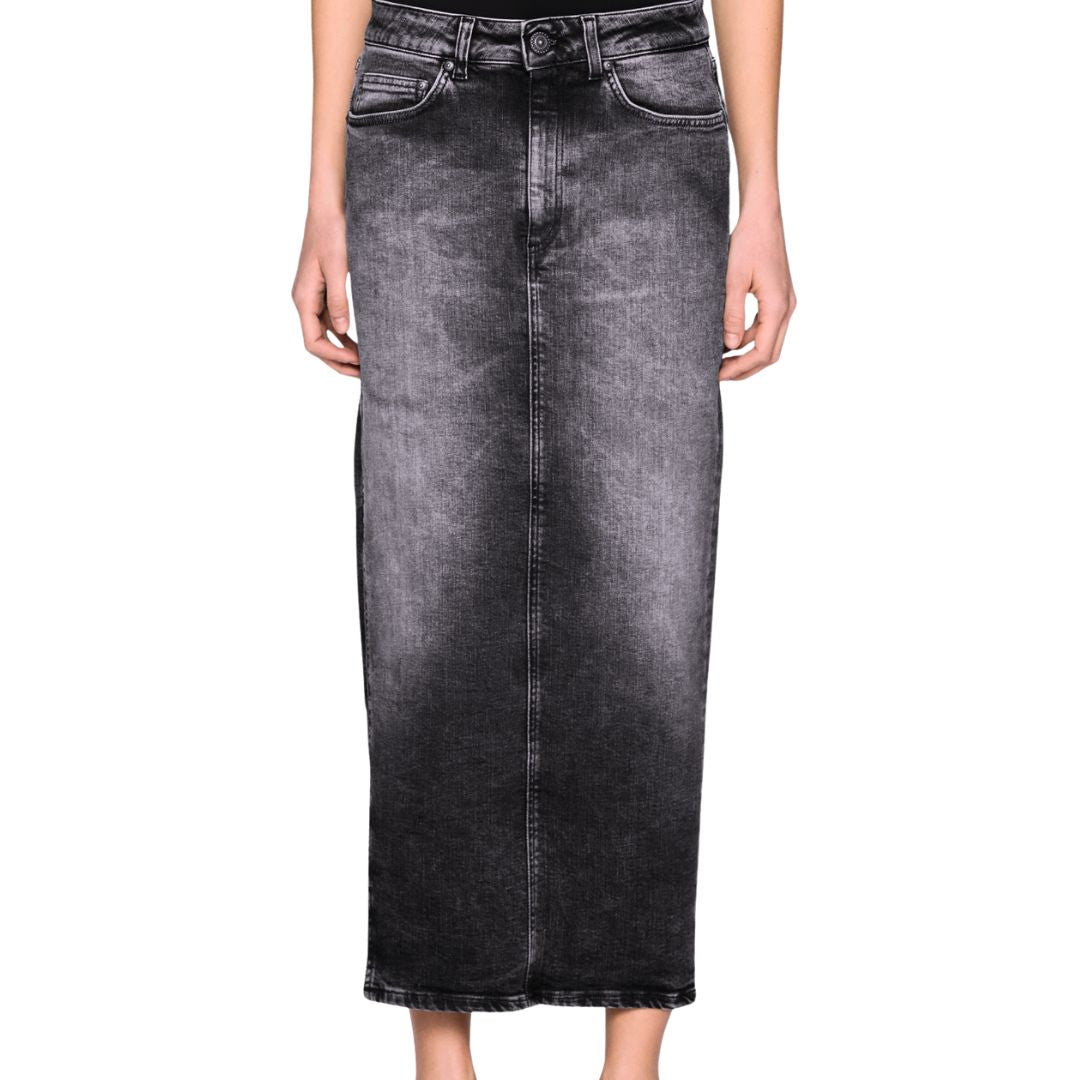 Gonna lunga in Jeans slavata