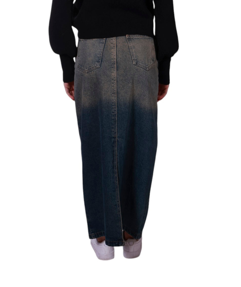 Gonna lunga in Jeans slavata