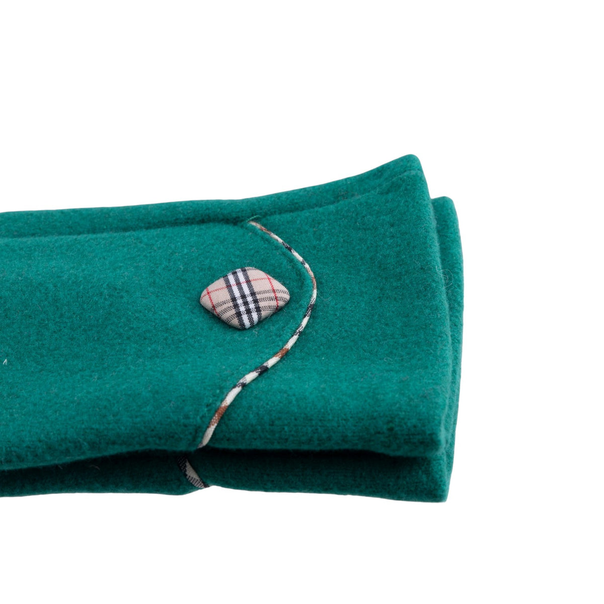 Guanti Touch con Bottoncino profilato misto Lana