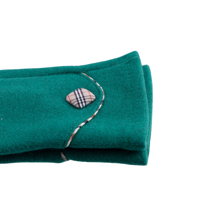 Guanti Touch con Bottoncino profilato misto Lana