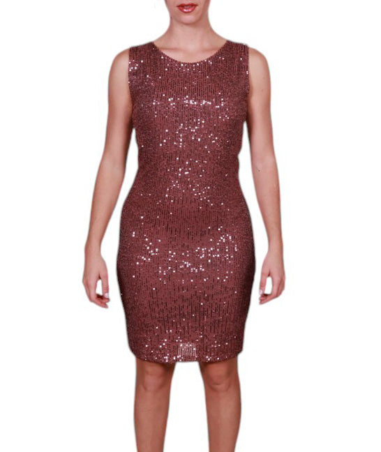 Abito pailettes smanicato