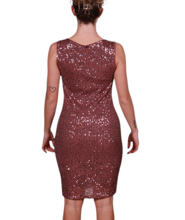 Abito pailettes smanicato