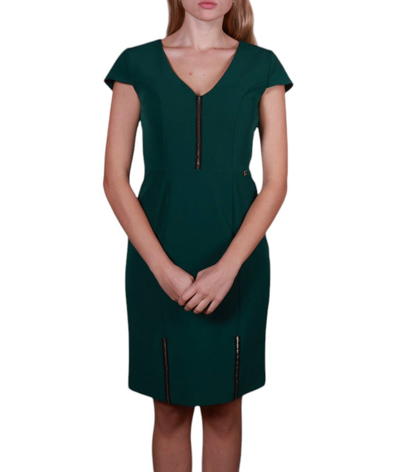 Abito verde cerniera