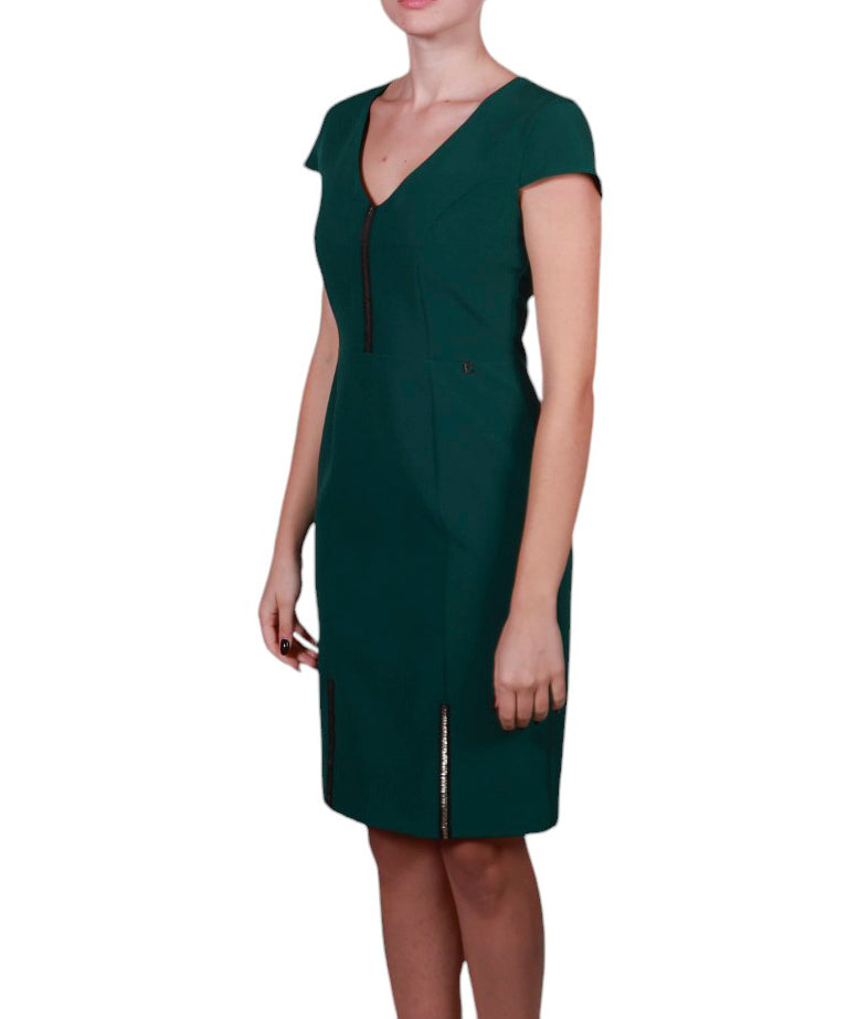 Abito verde cerniera