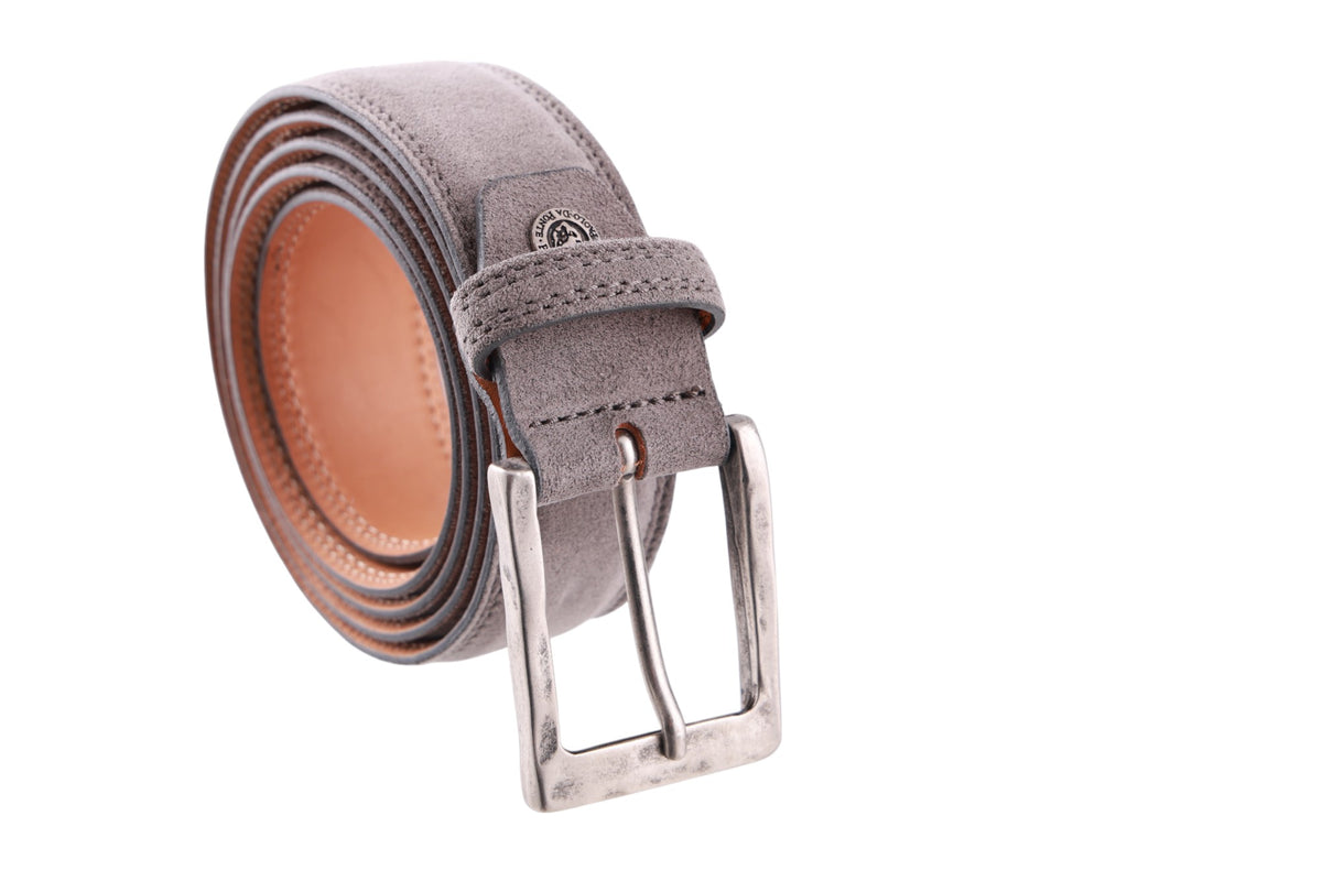 Cintura alcantara cuoio grigio Paolo Da Ponte