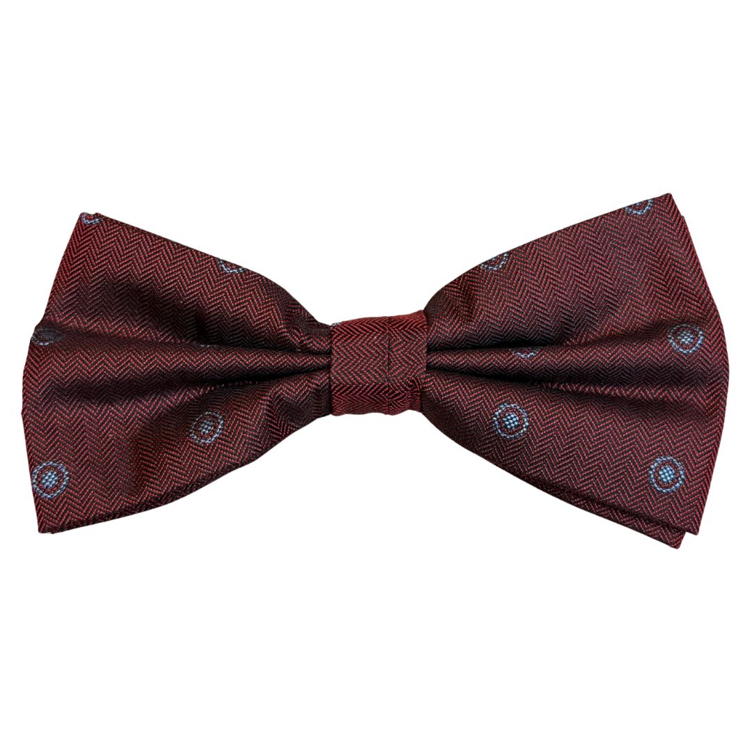 Papillon in seta fantasia cerchi annodato a mano con lavorazione sartoriale