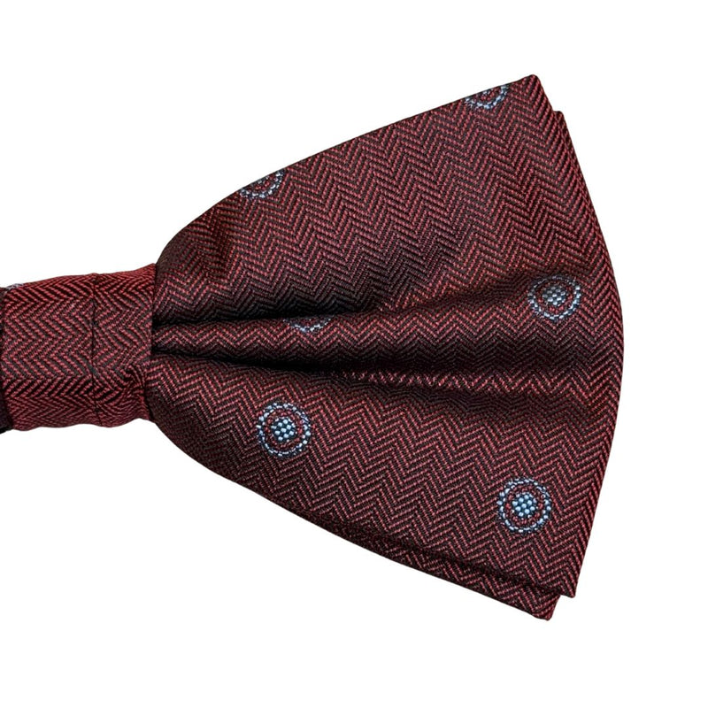 Papillon in seta fantasia cerchi annodato a mano con lavorazione sartoriale