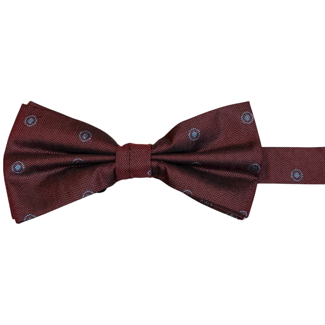 Papillon in seta fantasia cerchi annodato a mano con lavorazione sartoriale