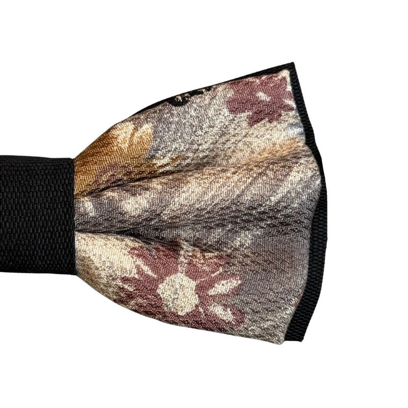 Papillon seta bicolore fantasia floreale