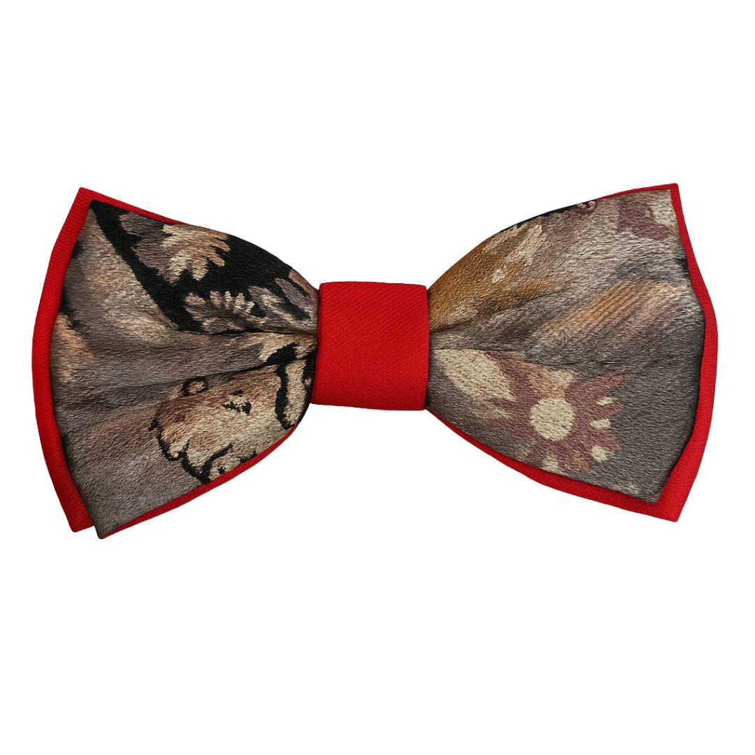 Papillon seta bicolore fantasia floreale