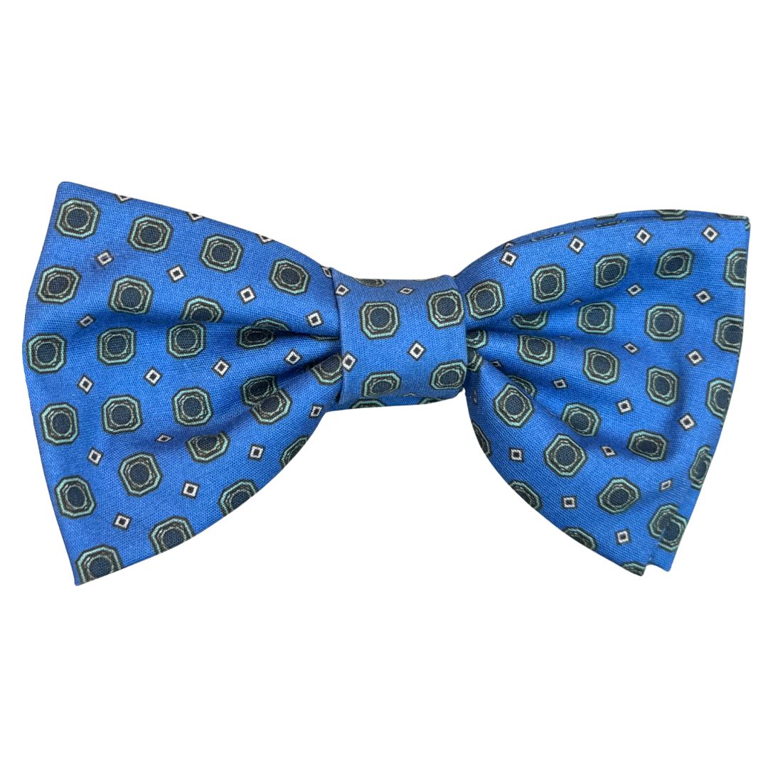 Papillon cotone annodato a mano fantasia quadrati Centopercento Camicie Made in