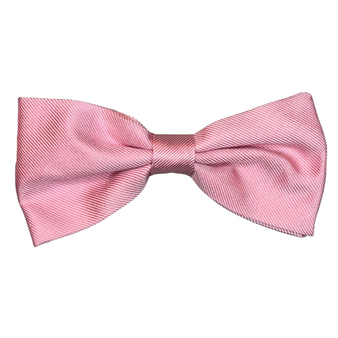 Papillon annodato a mano regolabile in seta motivo twill tinta unita