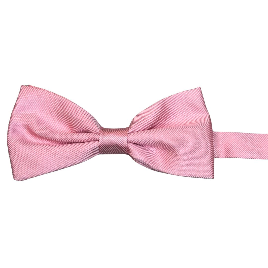 Papillon annodato a mano regolabile in seta motivo twill tinta unita