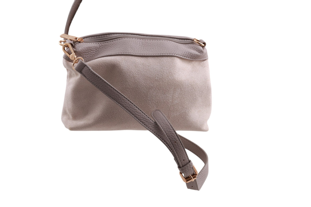 Borsa ecopelliccia chiusura strass con pochette interna con tracolla