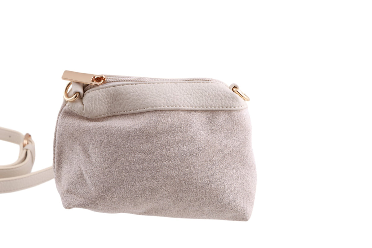 Borsa tracollina ecopelliccia manici strass con pochette interna