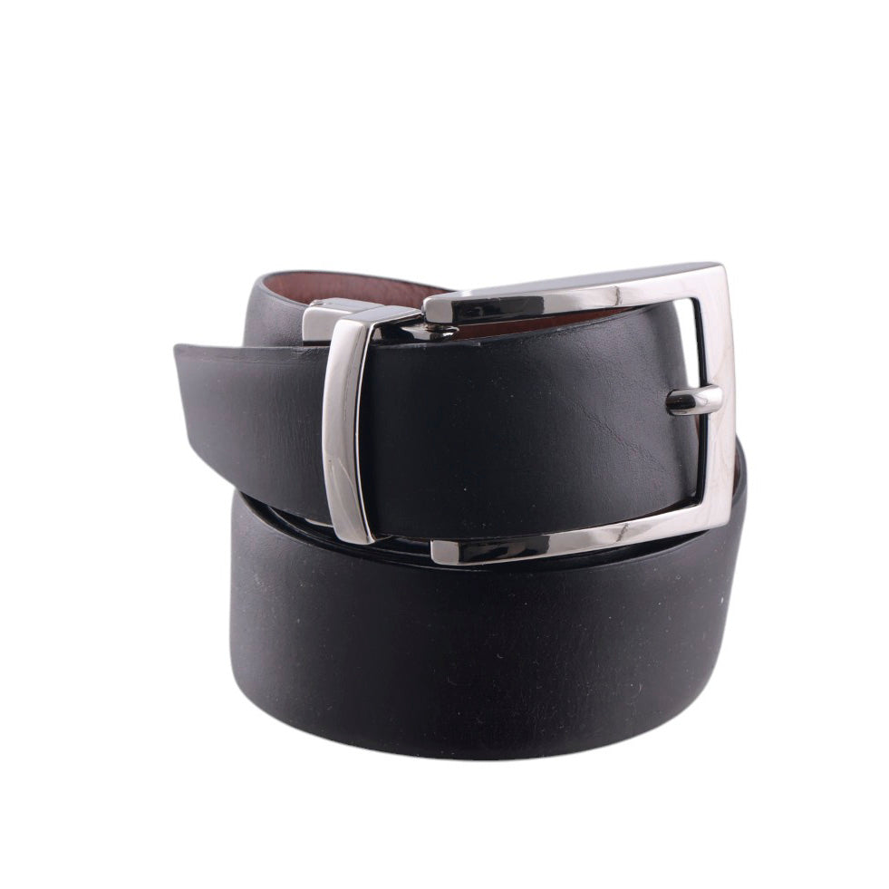 Paolo Da Ponte Cintura Pelle Double Face Marrone e Nero