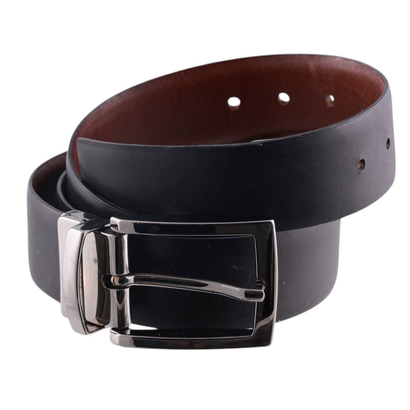 Paolo Da Ponte Cintura Pelle Double Face Marrone e Nero