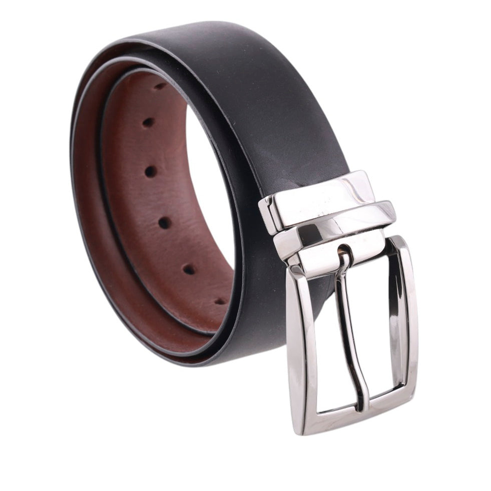 Paolo Da Ponte Cintura Pelle Double Face Marrone e Nero