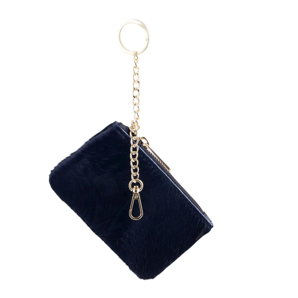 Portachiavi Portamonete in Pelle e Cavallino