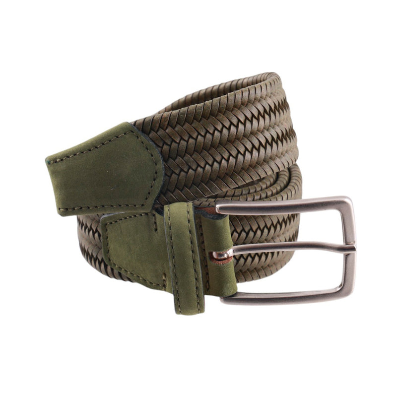 PAOLO DA PONTE Cintura Intrecciata in Cuoio TI166 Made in Italy