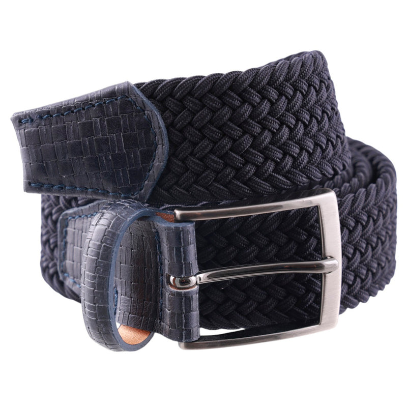 Cintura Intrecciata Elasticizza Contrasti Pelle -Made in Italy