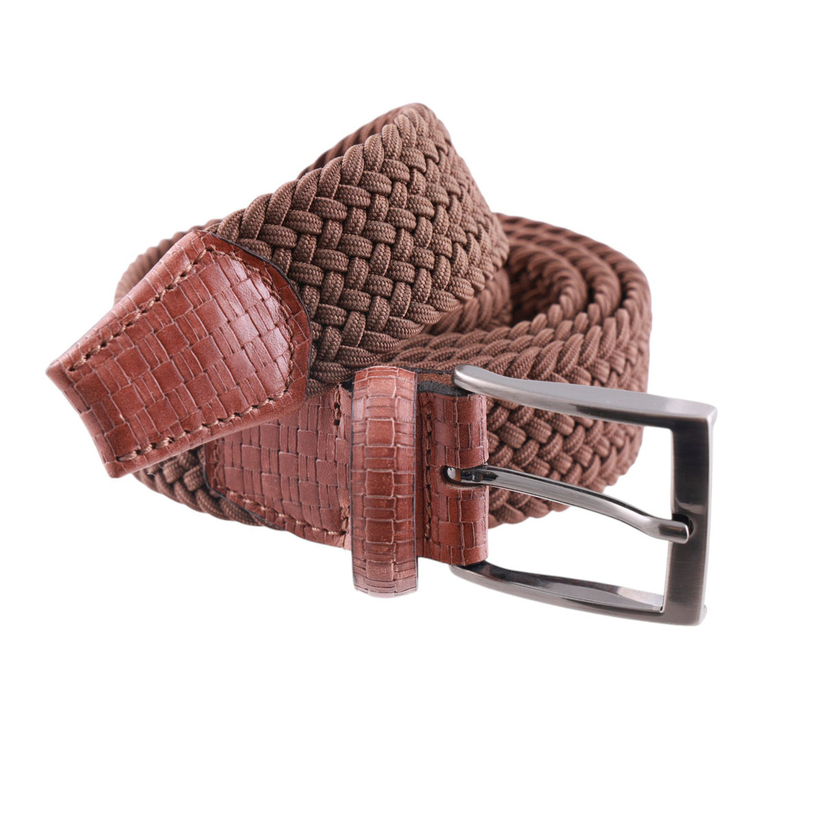 Cintura Intrecciata Elasticizza Contrasti Pelle -Made in Italy