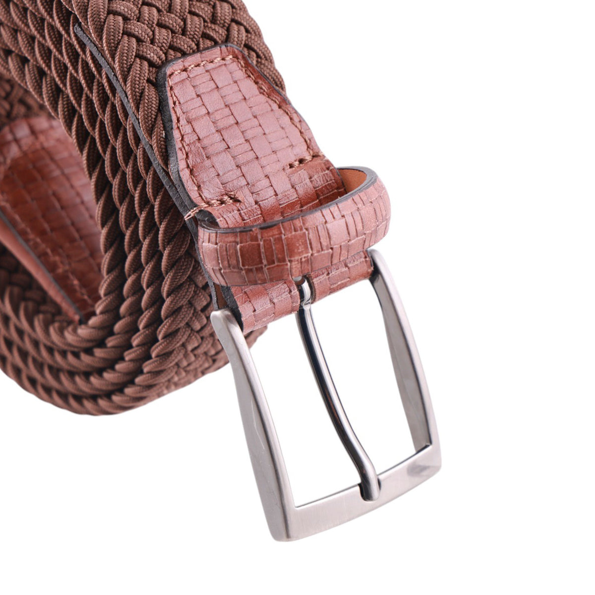 Cintura Intrecciata Elasticizza Contrasti Pelle -Made in Italy