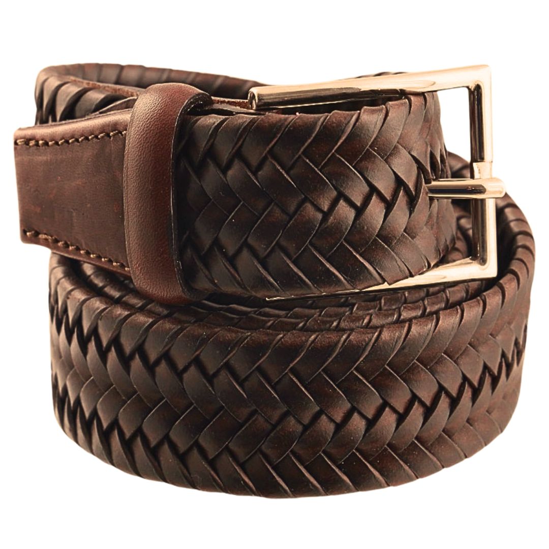 Cintura Intrecciata Uomo Paolo da Ponte in cuoio Rigenerato