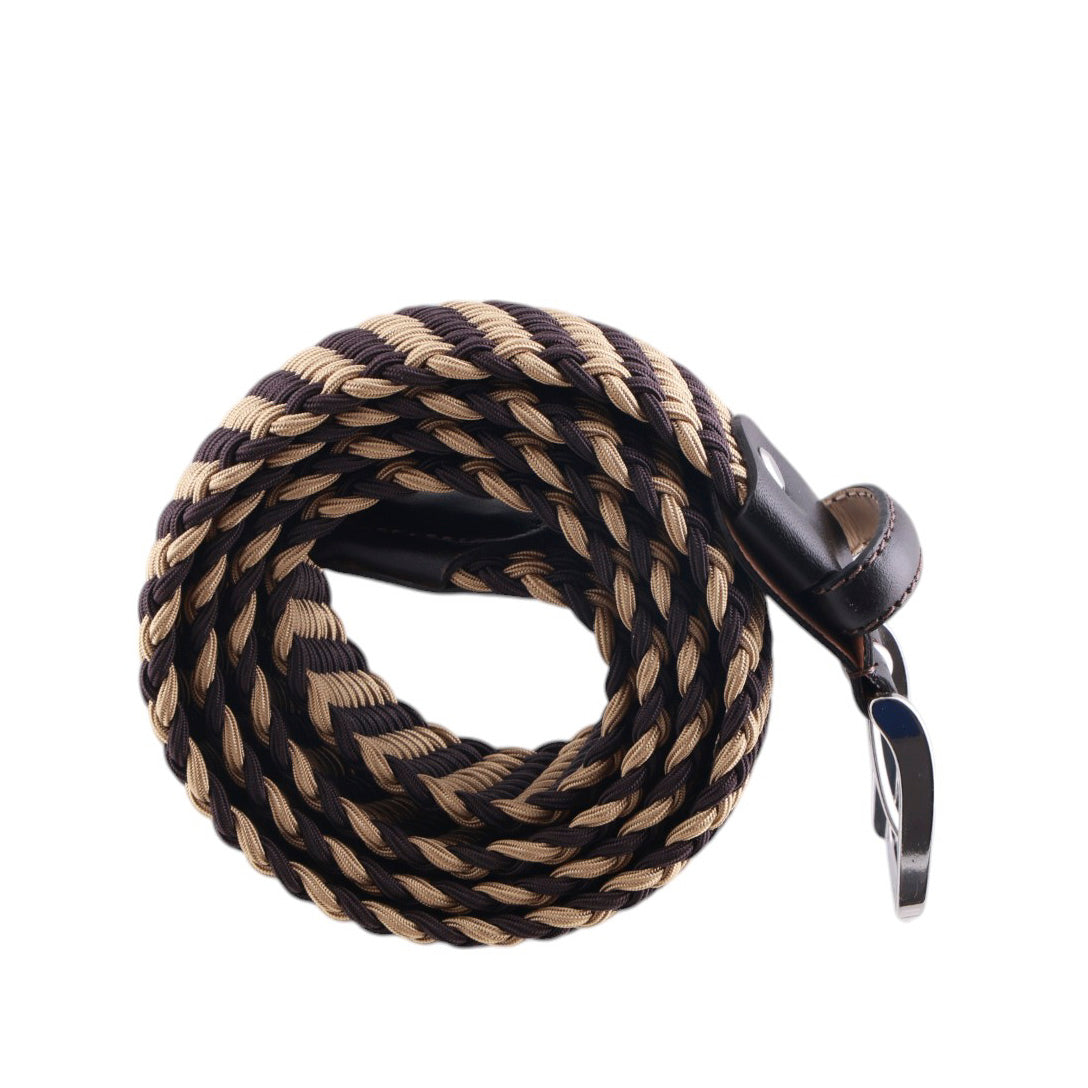 Cintura tessuto elastico viscosa bicolore obliquo rifinita a mano Made in Italy