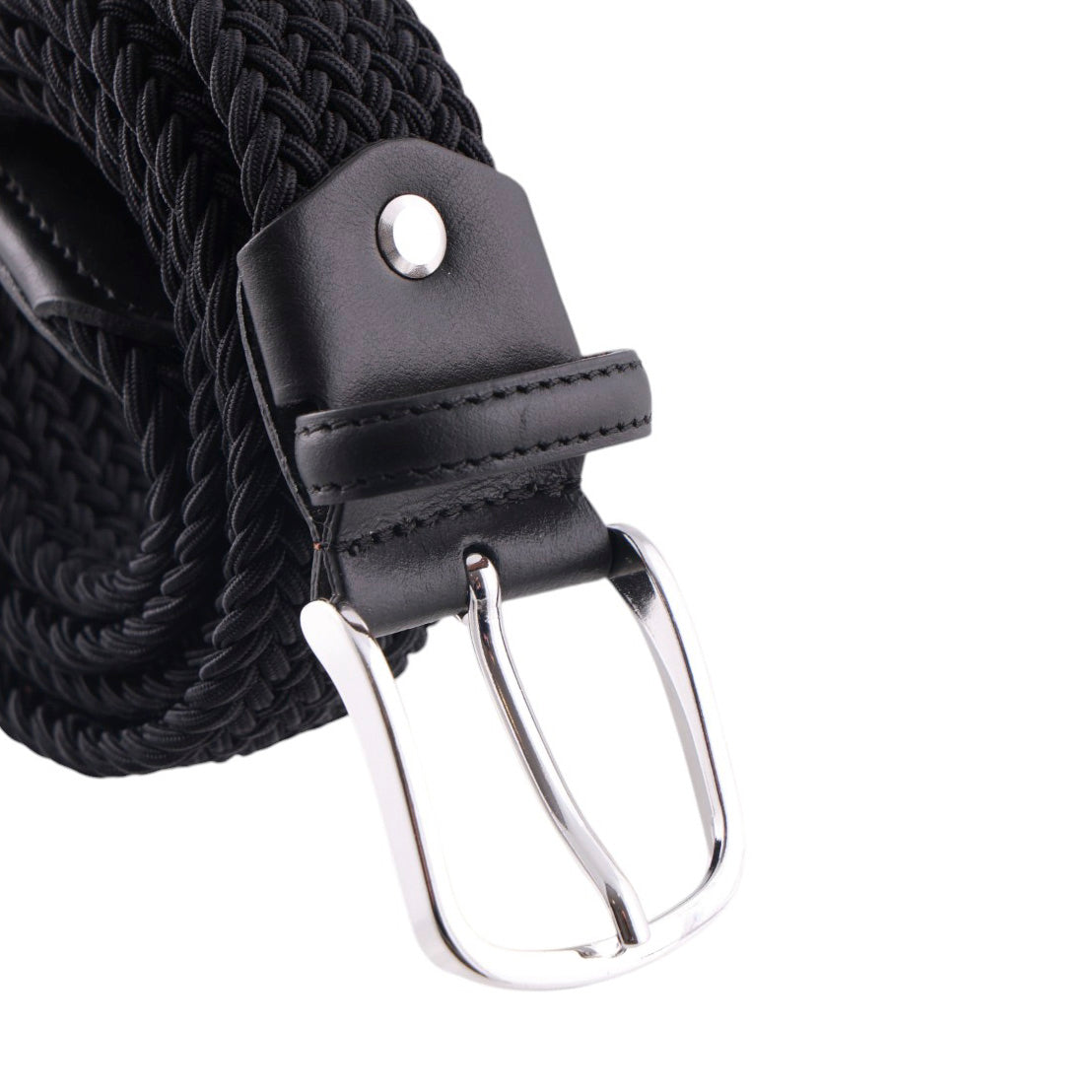 Cintura intrecciata elastica viscosa rifinita a mano Made in Italy Centopercento