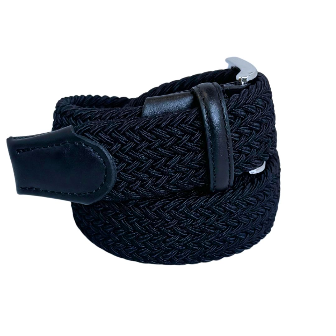 Cintura intrecciata elastica viscosa rifinita a mano Made in Italy Centopercento