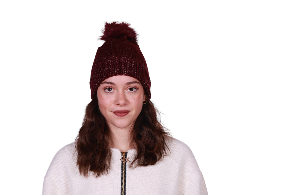 Cappello pon pon pelliccia