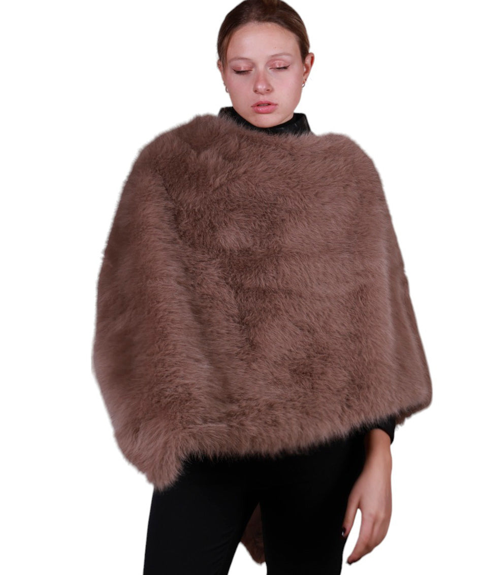 Mantella ecopelliccia donna