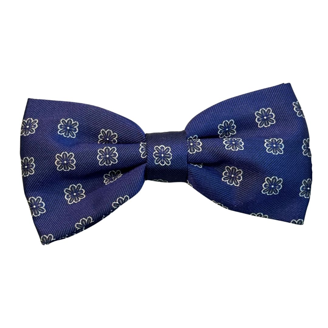 Papillon a fiori simmetrici in seta