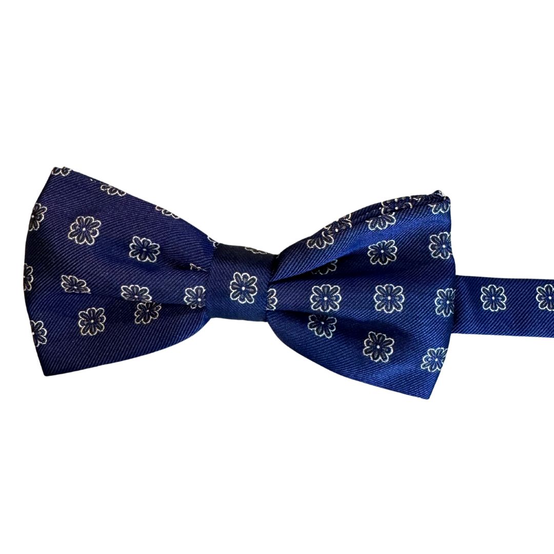 Papillon a fiori simmetrici in seta