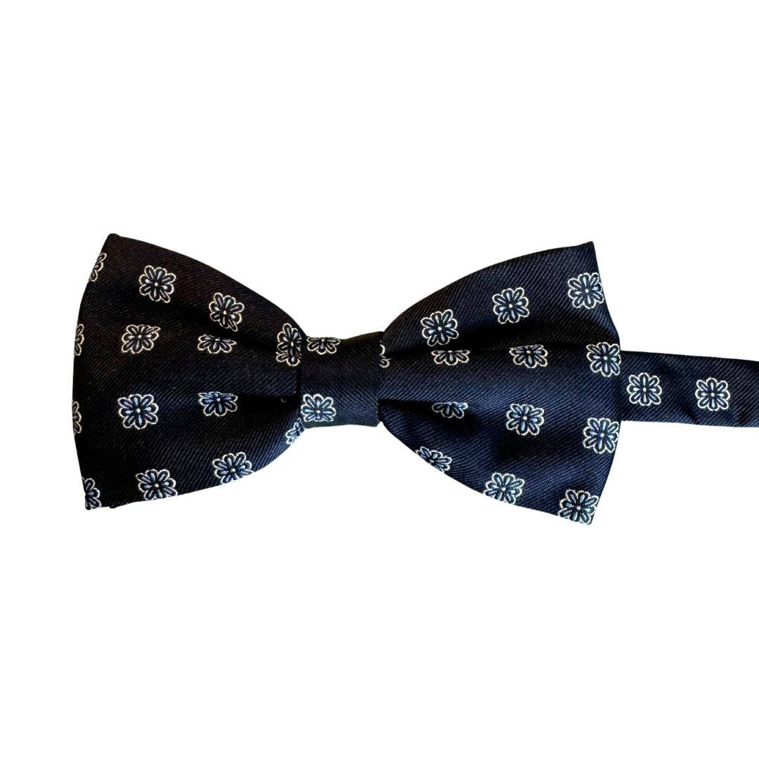 Papillon a fiori simmetrici in seta