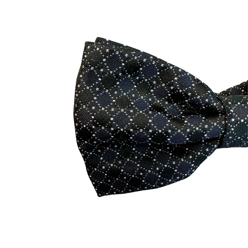 Papillon rombi e pallini in seta